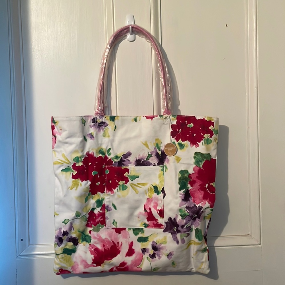 Canvas reversible tote